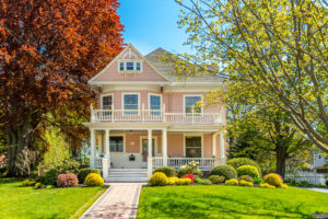 Images of houses polished with real estate photo editing techniques.